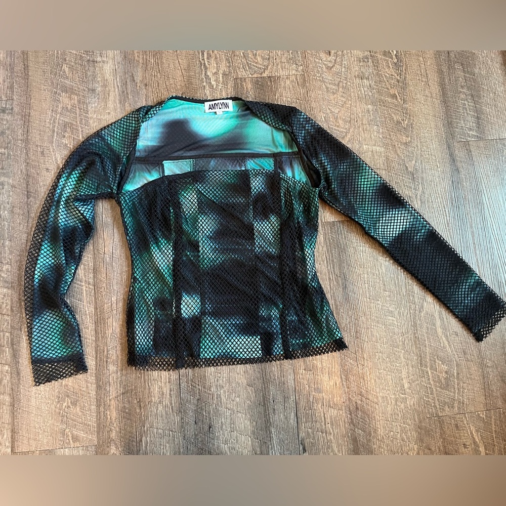 AMYLYNN Mesh Long Sleeve Top